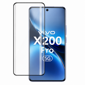 Vivo X200 Pro 5G Curved Edge UV Tempered Glass Screen Protector | Full Glue 9H HD Clear Bubble Free Screen Guard